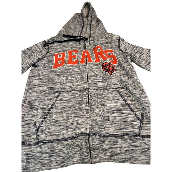 Chicago Bears Mens Zip-Up Hoodie Sweatshirt Size XS Gray Heathered - Picture 3 of 8